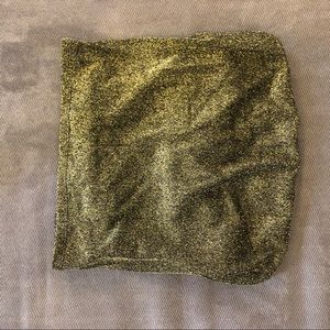 Gold shimmer tube top urban outfitters